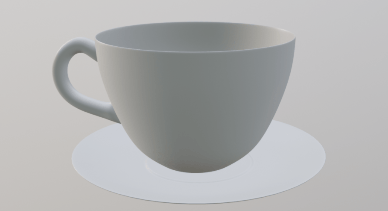 blender2.8　コーヒーカップのモデリング