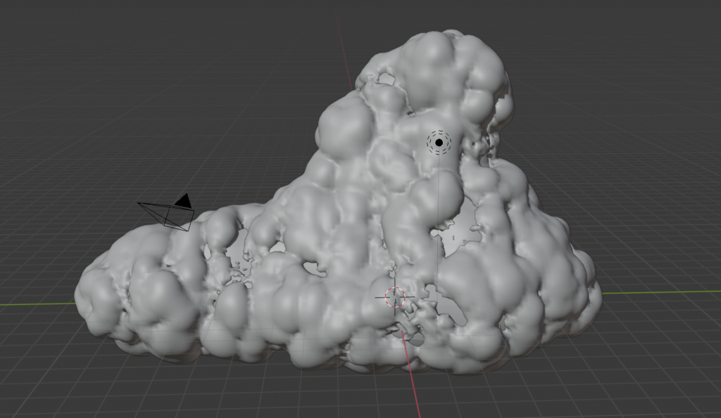 雲のモデリングが完成
