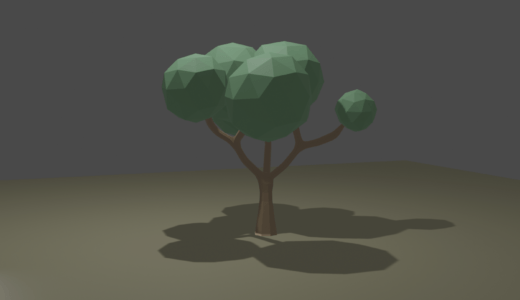 【Blender2.8】ローポリの木を作る 広葉樹編