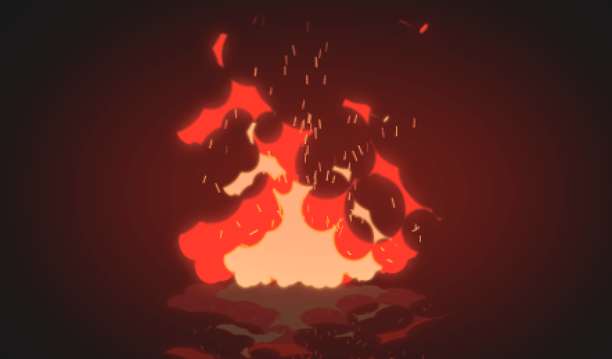 燃えさかる炎のアニメーション作ってみた Aftereffectsトレーニング W