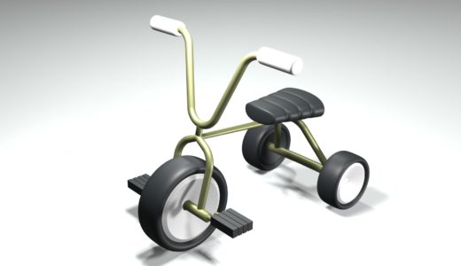 【Blender2.8】三輪車を作る